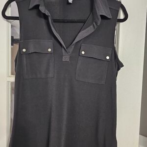 JONES NEW YORK SLEEVELESS BLACK TOP! SIZE SMALL! WORN ONCE!